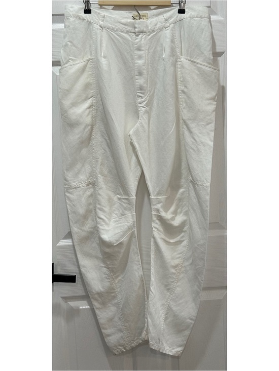 Anthropologie Pants - Pilcro Anthropologie Women’s Pants Barrel Leg Relaxed Fit Size 32 White Cotton
